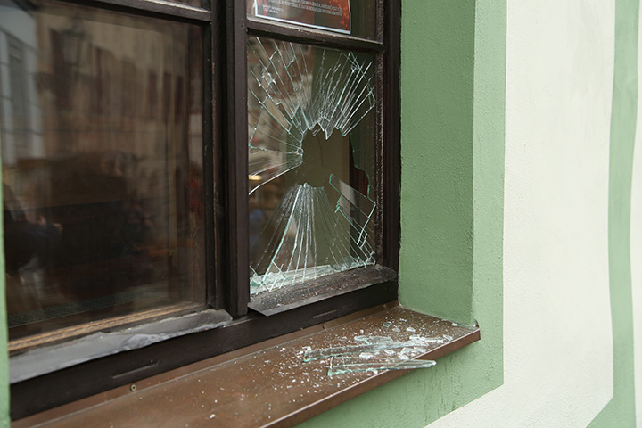 A2B Glass are able to board up broken windows while they are being repaired in Lichfield.